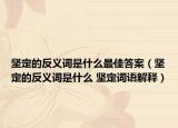 坚定的反义词是什么最佳答案（坚定的反义词是什么 坚定词语解释）
