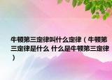 牛顿第三定律叫什么定律（牛顿第三定律是什么 什么是牛顿第三定律）