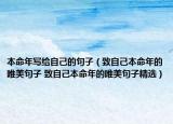 本命年写给自己的句子（致自己本命年的唯美句子 致自己本命年的唯美句子精选）