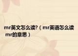 mr英文怎么读?（mr英语怎么读 mr的意思）