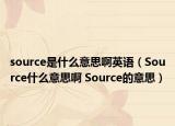 source是什么意思啊英语（Source什么意思啊 Source的意思）