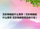 五彩斑斓是什么意思（五彩斑斓是什么意思 五彩斑斓意思简单介绍）