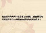 我自横刀向天笑什么意思怎么理解（我自横刀向天笑啥意思 怎么理解我自横刀向天笑的意思）