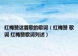 红梅赞这首歌的歌词（红梅赞 歌词 红梅赞歌词列述）