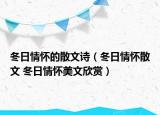 冬日情怀的散文诗（冬日情怀散文 冬日情怀美文欣赏）
