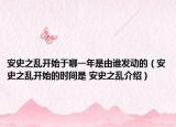 安史之乱开始于哪一年是由谁发动的（安史之乱开始的时间是 安史之乱介绍）