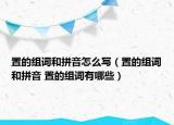 置的组词和拼音怎么写（置的组词和拼音 置的组词有哪些）