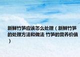 新鲜竹笋应该怎么处理（新鲜竹笋的处理方法和做法 竹笋的营养价值）