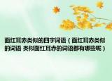 面红耳赤类似的四字词语（面红耳赤类似的词语 类似面红耳赤的词语都有哪些呢）