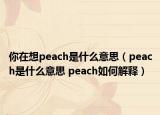你在想peach是什么意思（peach是什么意思 peach如何解释）