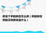 欣这个字的拼音怎么拼（欣的拼音 欣的汉语拼音是什么）