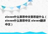 eleven什么意思中文意思是什么（eleven什么意思中文 eleven翻译中文）