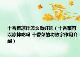 十香菜凉拌怎么做好吃（十香菜可以凉拌吃吗 十香菜的功效宇作用介绍）