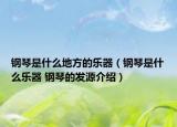 钢琴是什么地方的乐器（钢琴是什么乐器 钢琴的发源介绍）