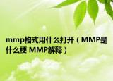 mmp格式用什么打开（MMP是什么梗 MMP解释）