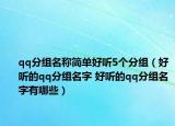 qq分组名称简单好听5个分组（好听的qq分组名字 好听的qq分组名字有哪些）