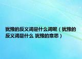 犹豫的反义词是什么词呢（犹豫的反义词是什么 犹豫的意思）