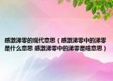 感激涕零的现代意思（感激涕零中的涕零是什么意思 感激涕零中的涕零是啥意思）