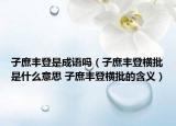 子庶丰登是成语吗（子庶丰登横批是什么意思 子庶丰登横批的含义）