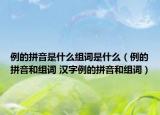 例的拼音是什么组词是什么（例的拼音和组词 汉字例的拼音和组词）