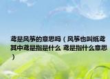 鸢是风筝的意思吗（风筝也叫纸鸢其中鸢是指是什么 鸢是指什么意思）