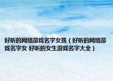 好听的网络游戏名字女孩（好听的网络游戏名字女 好听的女生游戏名字大全）
