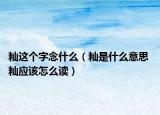 籼这个字念什么（籼是什么意思 籼应该怎么读）