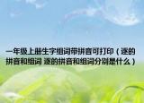 一年级上册生字组词带拼音可打印（逐的拼音和组词 逐的拼音和组词分别是什么）