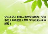 空山不见人 但闻人语声全诗意思（空山不见人全诗是什么意思 空山不见人全诗解释）