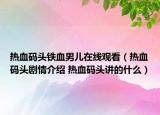 热血码头铁血男儿在线观看（热血码头剧情介绍 热血码头讲的什么）