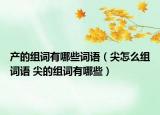 产的组词有哪些词语（尖怎么组词语 尖的组词有哪些）