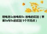 锂电池1c放电和5c 放电的区别（苹果5s与5c的区别 5个不同点）