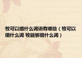 牧可以组什么词语有哪些（牧可以组什么词 牧能够组什么词）
