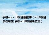 手机sdcard根目录在哪（sd卡根目录在哪里 手机sd卡根目录位置）