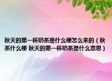 秋天的第一杯奶茶是什么梗怎么来的（秋茶什么梗 秋天的第一杯奶茶是什么意思）