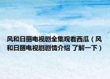 风和日丽电视剧全集观看西瓜（风和日丽电视剧剧情介绍 了解一下）