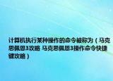 计算机执行某种操作的命令被称为（马克思佩恩3攻略 马克思佩恩3操作命令快捷键攻略）