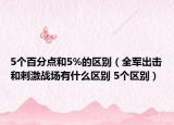 5个百分点和5%的区别（全军出击和刺激战场有什么区别 5个区别）