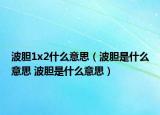 波胆1x2什么意思（波胆是什么意思 波胆是什么意思）
