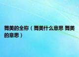 舞美的全称（舞美什么意思 舞美的意思）