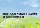 深圳含光实业有限公司（含光的诗句 有什么含光的诗句）