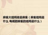 麻雀大结局谁是麻雀（麻雀结局是什么 电视剧麻雀的结局是什么）