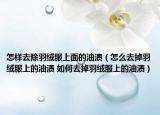 怎样去除羽绒服上面的油渍（怎么去掉羽绒服上的油渍 如何去掉羽绒服上的油渍）