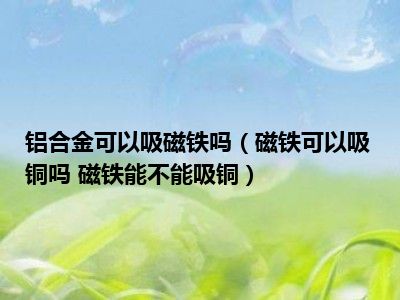 铝合金可以吸磁铁吗（磁铁可以吸铜吗 磁铁能不能吸铜）