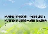明月何时照我还猜一个四字成语（明月何时照我还猜一成语 你知道吗）