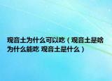 观音土为什么可以吃（观音土是啥为什么能吃 观音土是什么）