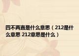 四不两直是什么意思（212是什么意思 212意思是什么）