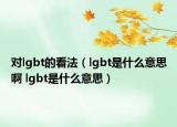 对lgbt的看法（lgbt是什么意思啊 lgbt是什么意思）