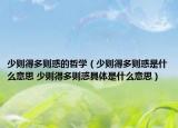 少则得多则惑的哲学（少则得多则惑是什么意思 少则得多则惑具体是什么意思）
