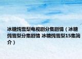 冰糖炖雪梨电视剧分集剧情（冰糖炖雪梨分集剧情 冰糖炖雪梨15集简介）